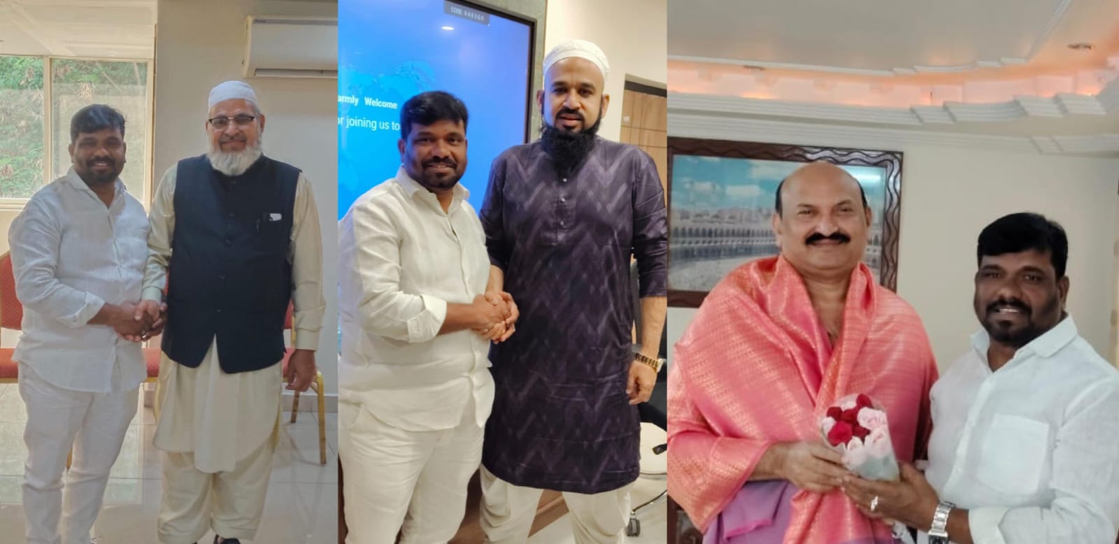 మైనార్టీ ప్రముఖులను మర్యాద పూర్వకంగా కలిసిన నాగూర్ వలి