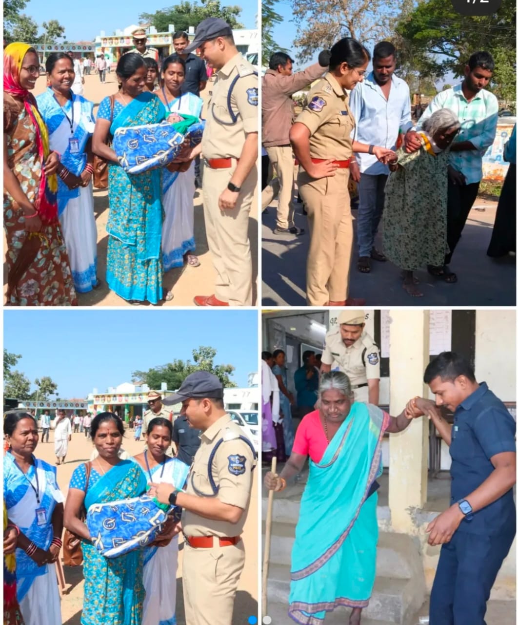 మహిళా ఓటర్ను అభినందించిన కామారెడ్డి జిల్లా ఎస్పీ ఎం రాజేష్ చంద్ర. ..