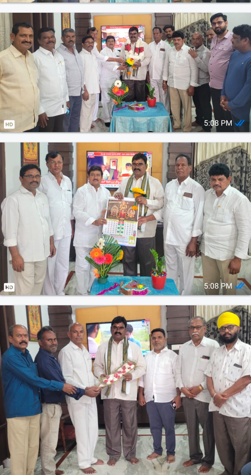 కొత్త వాళ్లకు శుభాకాంక్షలు తెలియజేసిన పలు కార్మిక సంఘాలు.