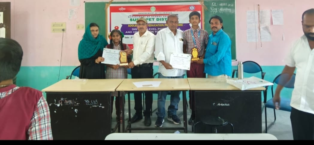 జిల్లా స్థాయి పోస్టర్ మేళాలో ఘన విజయం టీజీ మోడల్ స్కూల్ అనంతారం విద్యార్థికి ద్వితీయ స్థానం