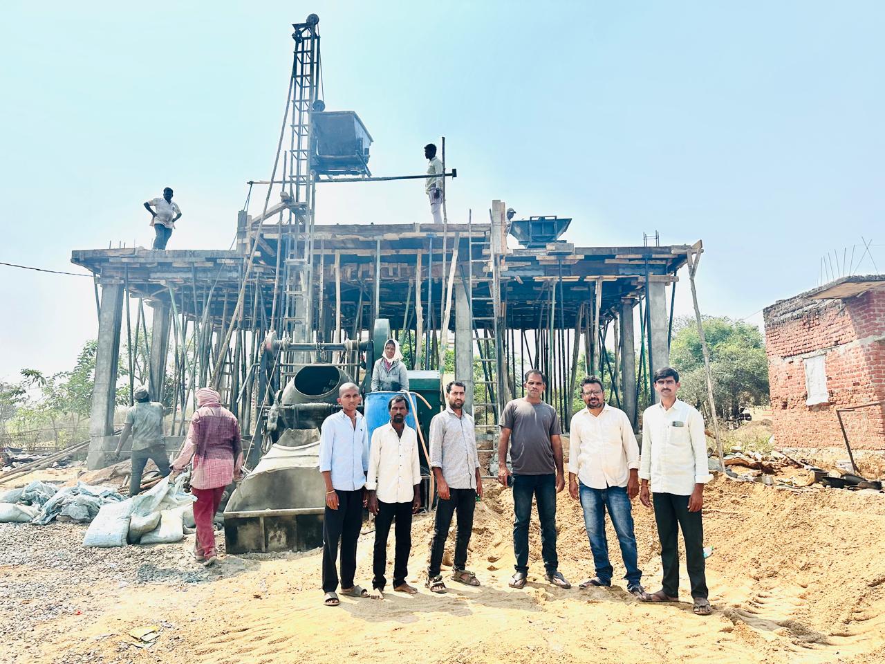 నూతన గ్రామపంచాయతీ భవనానికి శరవేగంగా పనులు